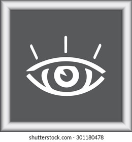 Eye sign icon, vector illustration. Flat design style 