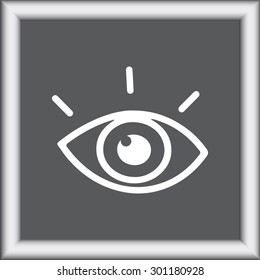 Eye sign icon, vector illustration. Flat design style