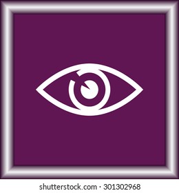 Eye sign icon, vector illustration. Flat design style