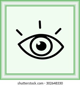Eye sign icon, vector illustration. Flat design style