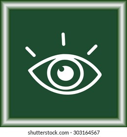Eye sign icon, vector illustration. Flat design style