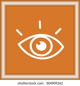 Eye sign icon, vector illustration. Flat design style
