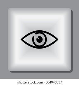 Eye sign icon, vector illustration. Flat design style