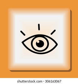 Eye sign icon, vector illustration. Flat design style