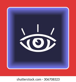 Eye sign icon, vector illustration. Flat design style 