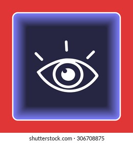 Eye sign icon, vector illustration. Flat design style