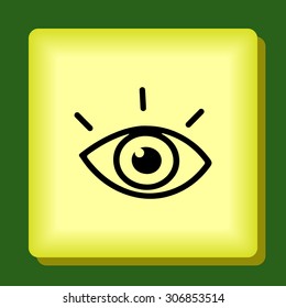 Eye sign icon, vector illustration. Flat design style