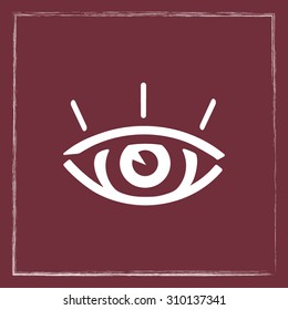 Eye sign icon, vector illustration. Flat design style 