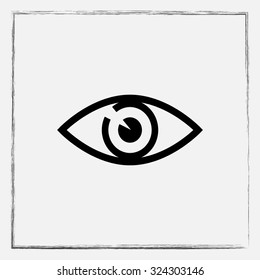 Eye sign icon, vector illustration. Flat design style