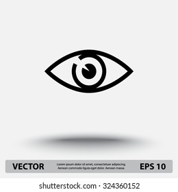 Eye sign icon, vector illustration. Flat design style