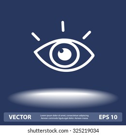 Eye sign icon, vector illustration. Flat design style