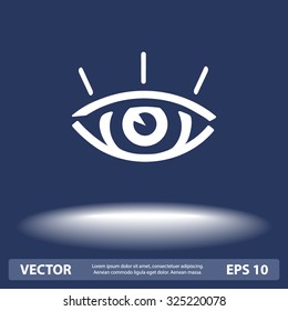 Eye sign icon, vector illustration. Flat design style 