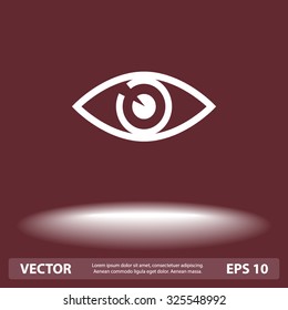 Eye sign icon, vector illustration. Flat design style
