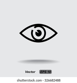 Eye sign icon, vector illustration. Flat design style