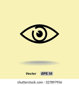 Eye sign icon, vector illustration. Flat design style