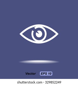 Eye sign icon, vector illustration. Flat design style
