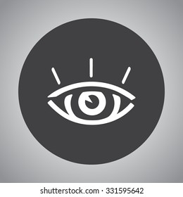 Eye sign icon, vector illustration. Flat design style 