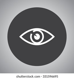 Eye sign icon, vector illustration. Flat design style