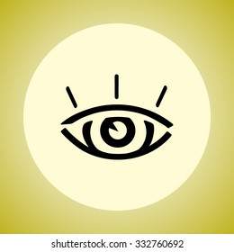 Eye sign icon, vector illustration. Flat design style 