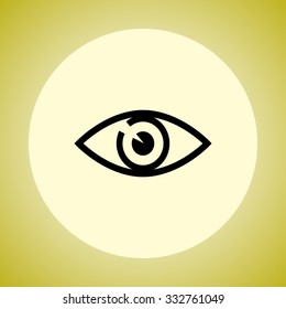Eye sign icon, vector illustration. Flat design style