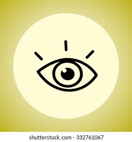 Eye sign icon, vector illustration. Flat design style