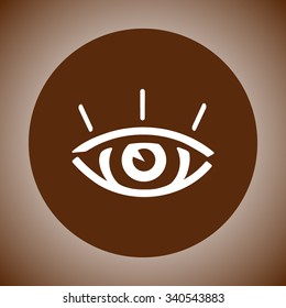 Eye sign icon, vector illustration. Flat design style 