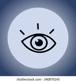 Eye sign icon, vector illustration. Flat design style