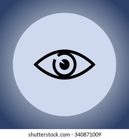 Eye sign icon, vector illustration. Flat design style