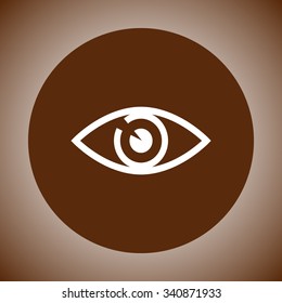 Eye sign icon, vector illustration. Flat design style