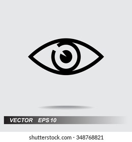 Eye sign icon, vector illustration. Flat design style