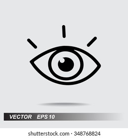Eye sign icon, vector illustration. Flat design style