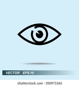 Eye sign icon, vector illustration. Flat design style