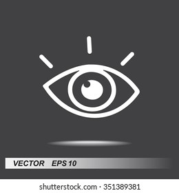 Eye sign icon, vector illustration. Flat design style