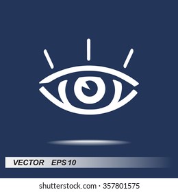 Eye sign icon, vector illustration. Flat design style 