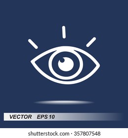 Eye sign icon, vector illustration. Flat design style