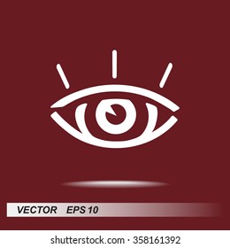 Eye sign icon, vector illustration. Flat design style 