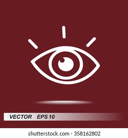Eye sign icon, vector illustration. Flat design style