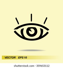 Eye sign icon, vector illustration. Flat design style 