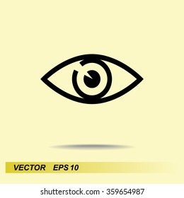 Eye sign icon, vector illustration. Flat design style