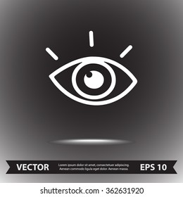 Eye sign icon, vector illustration. Flat design style