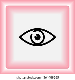 Eye sign icon, vector illustration. Flat design style