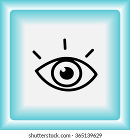 Eye sign icon, vector illustration. Flat design style