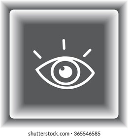 Eye sign icon, vector illustration. Flat design style