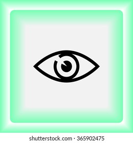 Eye sign icon, vector illustration. Flat design style