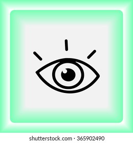 Eye sign icon, vector illustration. Flat design style