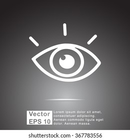 Eye sign icon, vector illustration. Flat design style