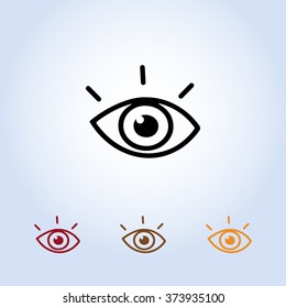 Eye sign icon, vector illustration. Flat design style