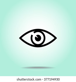 Eye sign icon, vector illustration. Flat design style