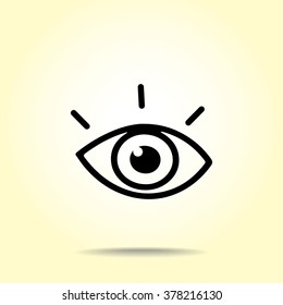 Eye sign icon, vector illustration. Flat design style