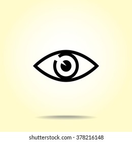Eye sign icon, vector illustration. Flat design style